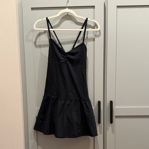 Aerie Black Spaghetti Strap Dress